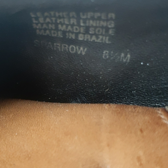 Women's Black Leather Open Toe Wedge Shoe by Sparrow Size 8.5.  Made in Brazil. - Picture 13 of 14